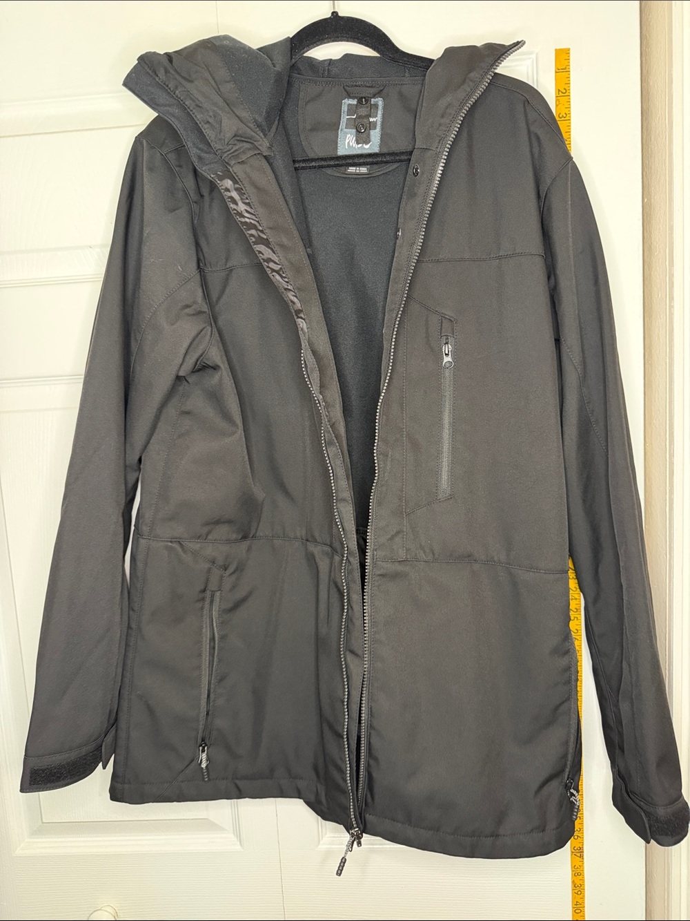 Pulse Men's Black Hooded Raincoat